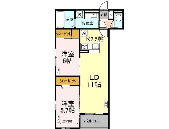 D-ROOM小田原8丁目IIの物件間取画像